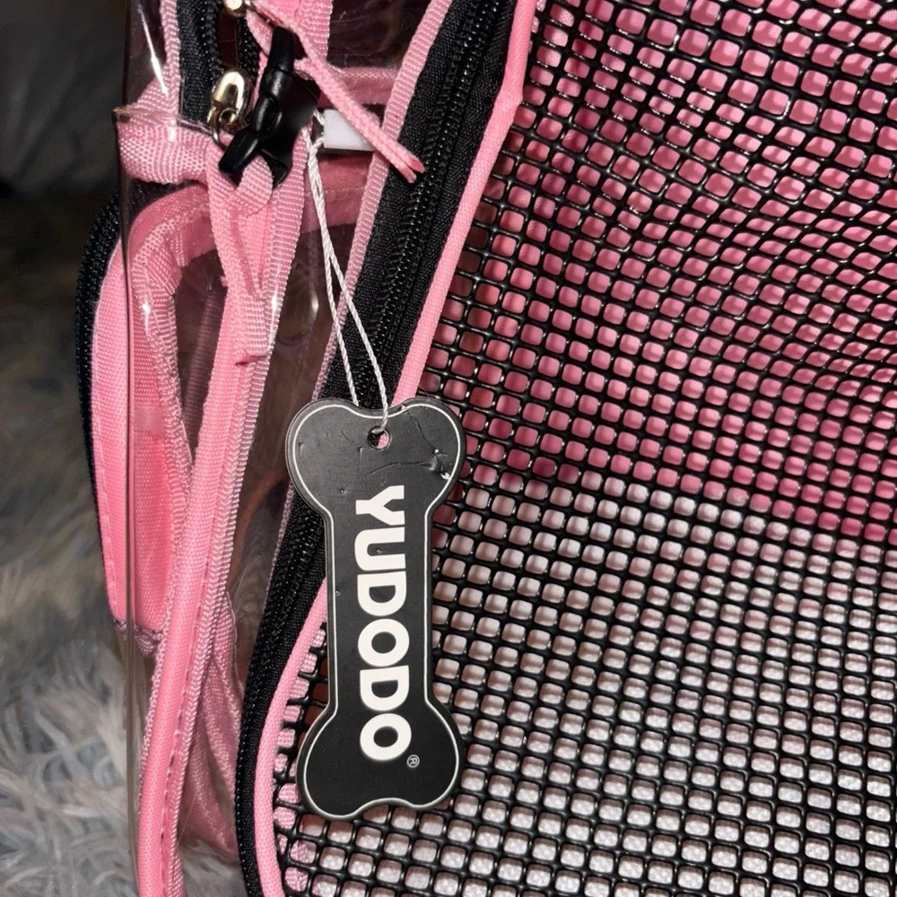Yudodo Pink Mesh breathable Large Pet Carrier Backpack NWT